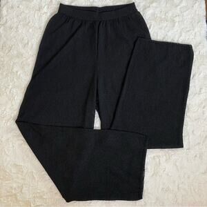 Beau Geste Julian Hsiung Womens Black Large High Waist Wide Leg Sheer Beach Pant